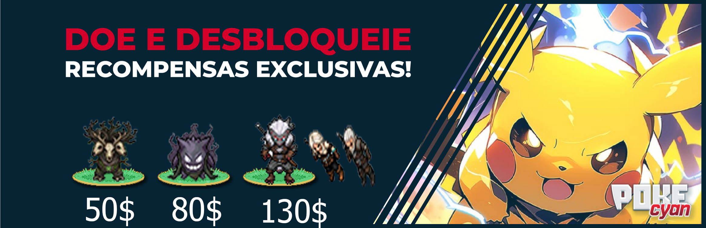 Banner da promoção mensal donate